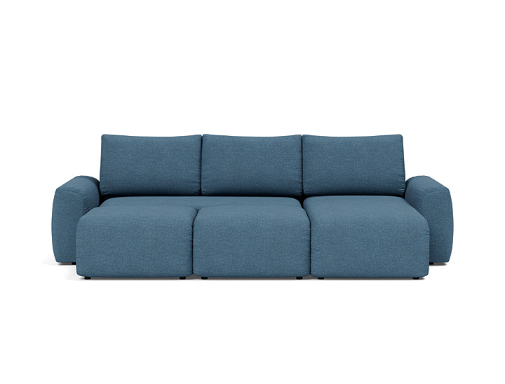 Canapea extensibila cu sezlong Norum cu brate masive 145x240cm, tesatura la alegere