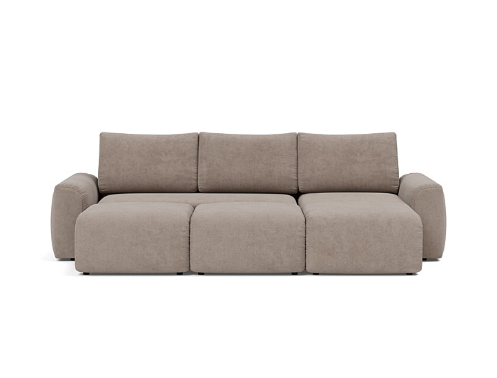 Canapea extensibila cu sezlong Norum cu brate masive 145x240cm, tesatura la alegere