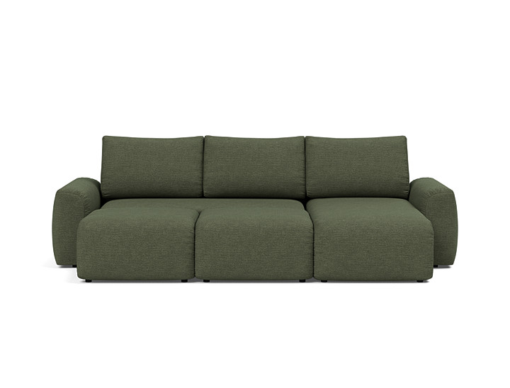 Canapea extensibila cu sezlong Norum cu brate masive 145x240cm, tesatura la alegere