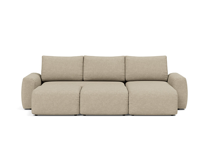 Canapea extensibila cu sezlong Norum cu brate masive 145x240cm, tesatura la alegere