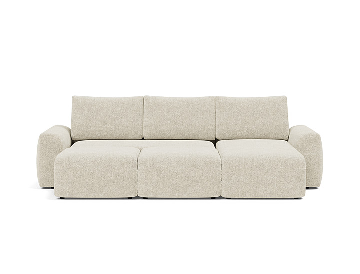 Canapea extensibila cu sezlong Norum cu brate masive 145x240cm, tesatura la alegere