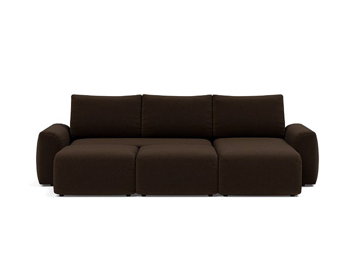 Canapea extensibila cu sezlong Norum cu brate masive 145x240cm, tesatura la alegere