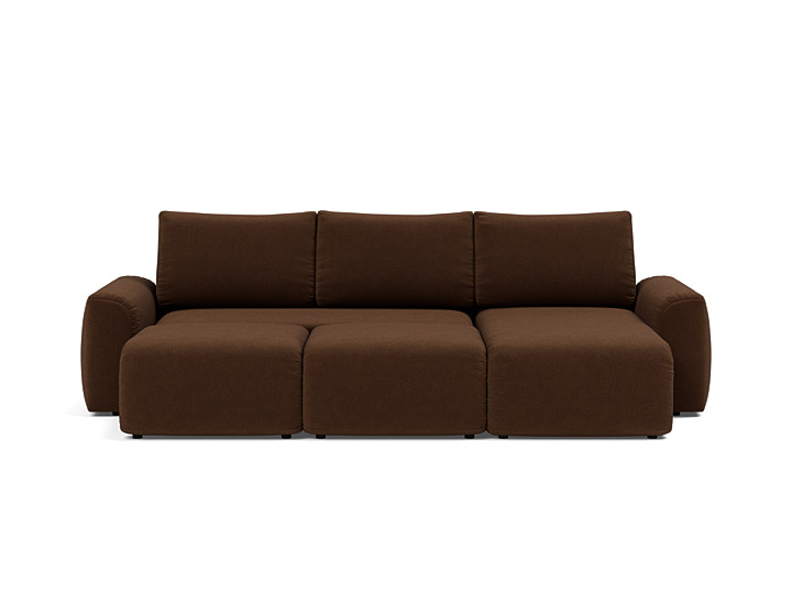Canapea extensibila cu sezlong Norum cu brate masive 145x240cm, tesatura la alegere