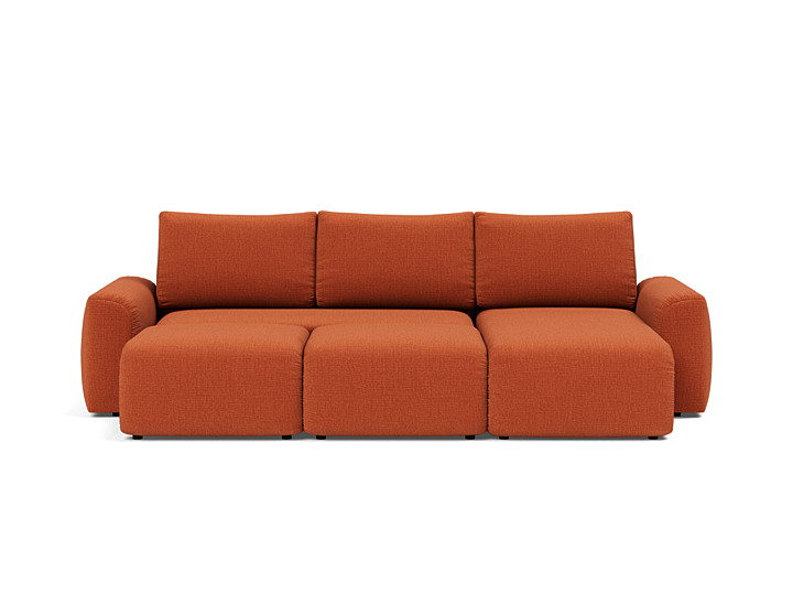 Canapea extensibila cu sezlong Norum cu brate masive 145x240cm, tesatura la alegere