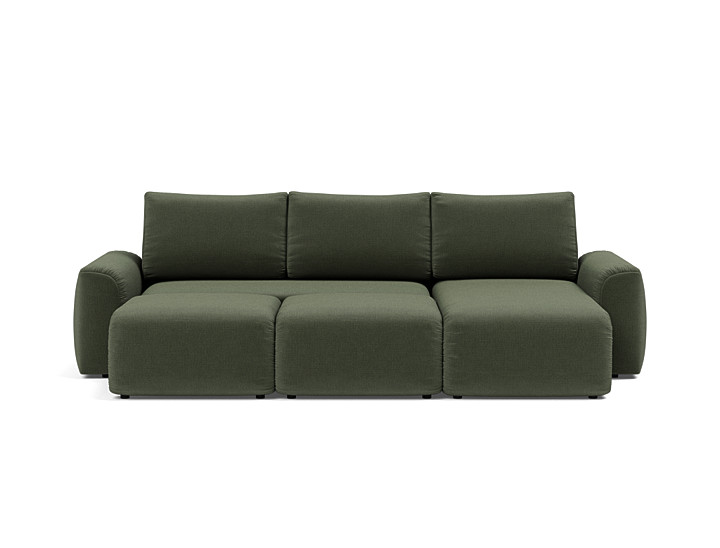 Canapea extensibila cu sezlong Norum cu brate masive 145x240cm, tesatura la alegere