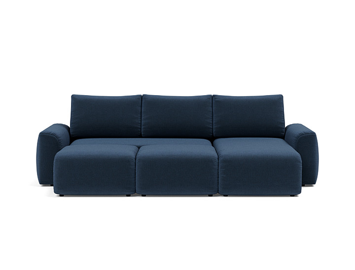 Canapea extensibila cu sezlong Norum cu brate masive 145x240cm, tesatura la alegere