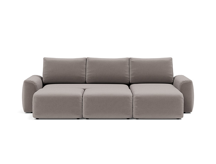 Canapea extensibila cu sezlong Norum cu brate masive 145x240cm, tesatura la alegere