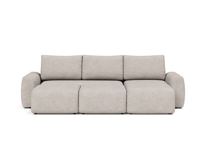 Canapea extensibila cu sezlong Norum cu brate masive 145x240cm, tesatura la alegere