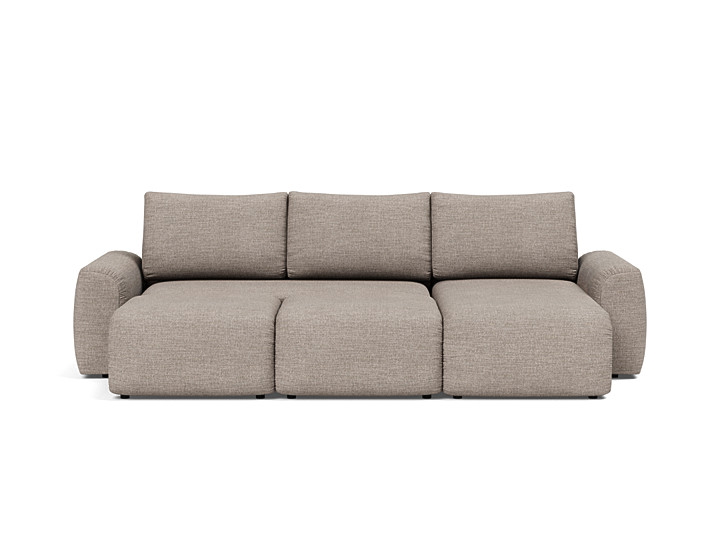 Canapea extensibila cu sezlong Norum cu brate masive 145x240cm, tesatura la alegere