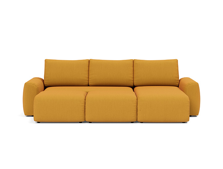 Canapea extensibila cu sezlong Norum cu brate masive 145x240cm, tesatura la alegere