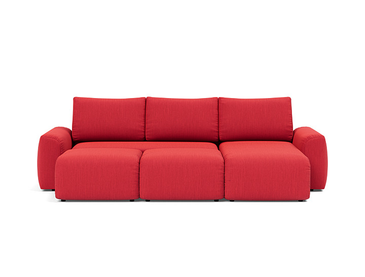 Canapea extensibila cu sezlong Norum cu brate masive 145x240cm, tesatura la alegere