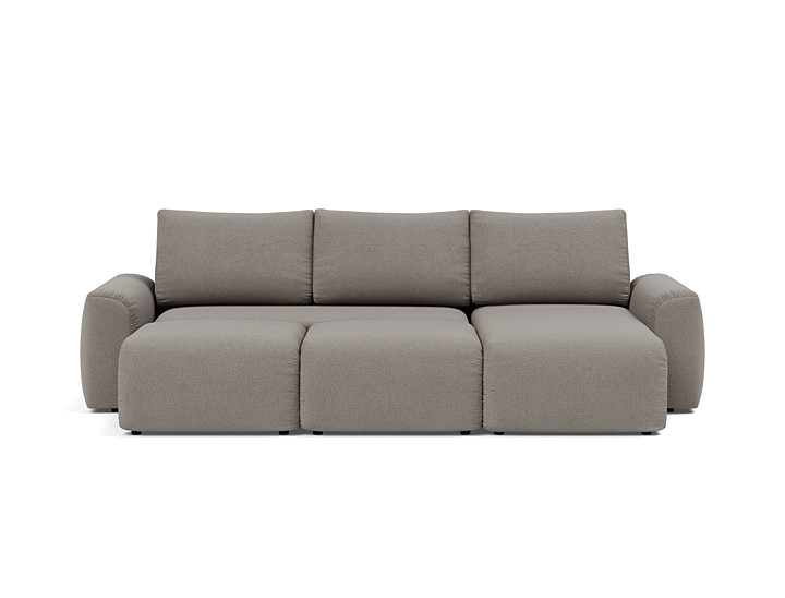 Canapea extensibila cu sezlong Norum cu brate masive 145x240cm, tesatura la alegere