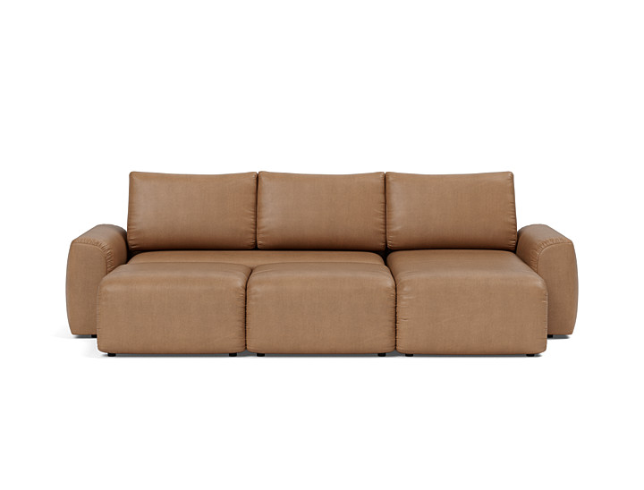 Canapea extensibila cu sezlong Norum cu brate masive 145x240cm, tesatura la alegere