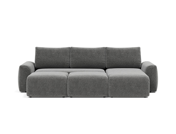 Canapea extensibila cu sezlong Norum cu brate masive 145x240cm, tesatura la alegere