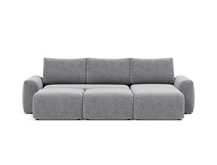 Canapea extensibila cu sezlong Norum cu brate masive 145x240cm, tesatura la alegere
