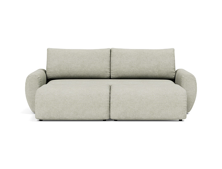 Canapea extensibila Norum cu brate rotunjite 145x200cm, tesatura la alegere