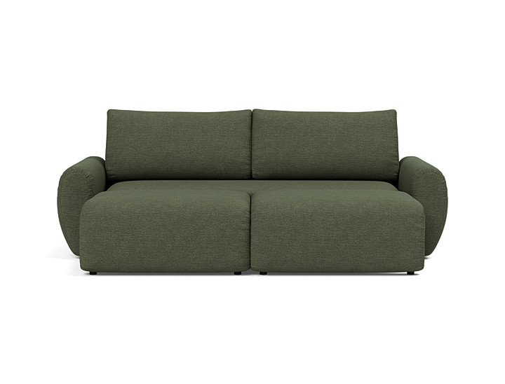 Canapea extensibila Norum cu brate rotunjite 145x200cm, tesatura la alegere
