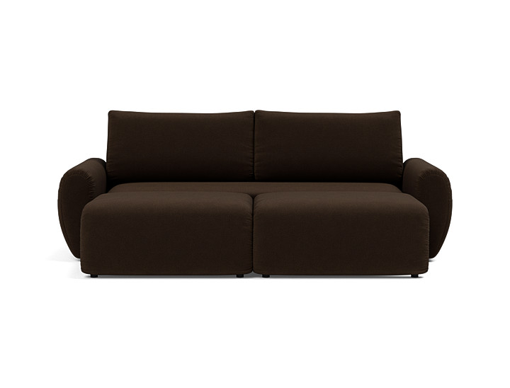 Canapea extensibila Norum cu brate rotunjite 145x200cm, tesatura la alegere