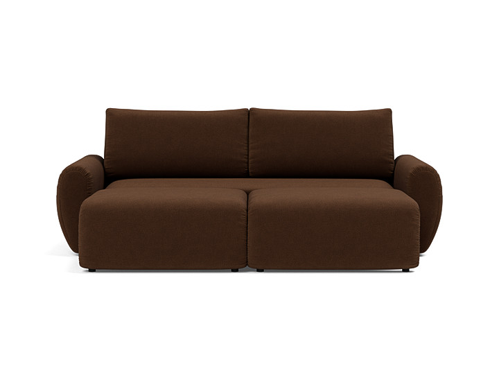 Canapea extensibila Norum cu brate rotunjite 145x200cm, tesatura la alegere