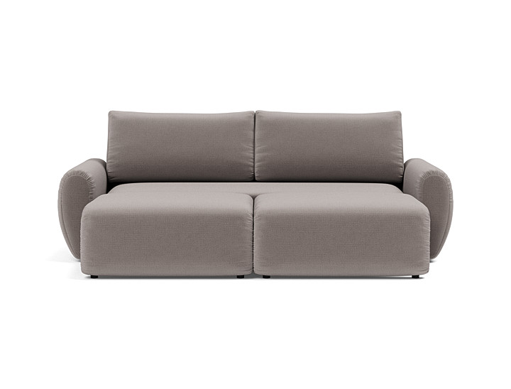 Canapea extensibila Norum cu brate rotunjite 145x200cm, tesatura la alegere