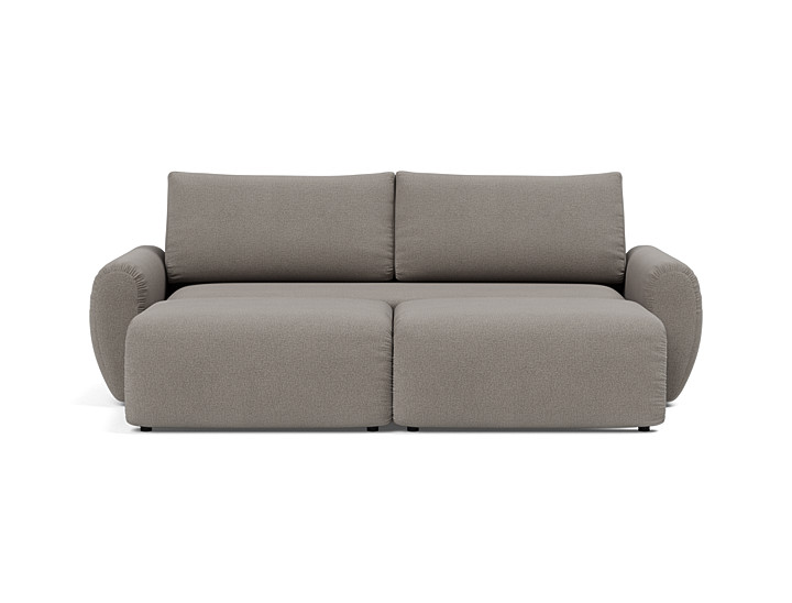Canapea extensibila Norum cu brate rotunjite 145x200cm, tesatura la alegere