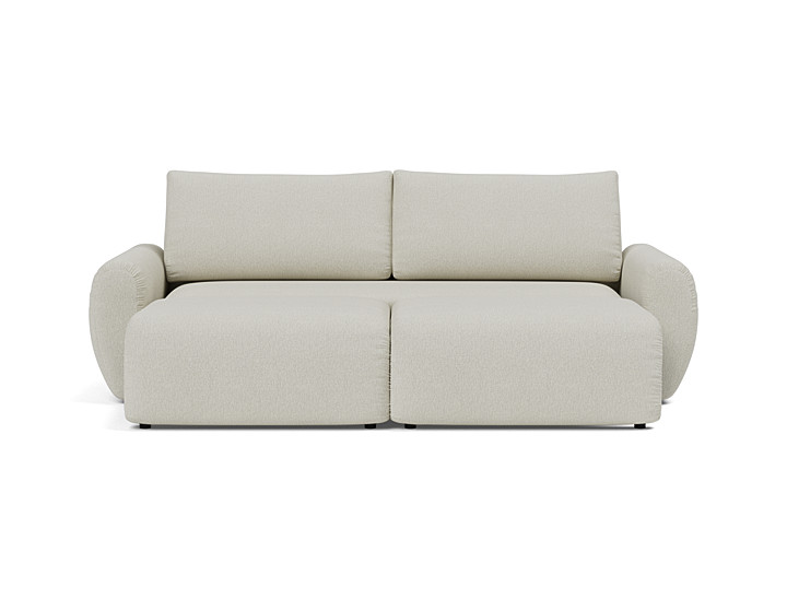 Canapea extensibila Norum cu brate rotunjite 145x200cm, tesatura la alegere