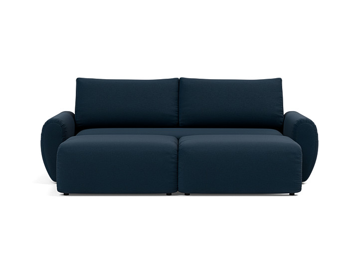 Canapea extensibila Norum cu brate rotunjite 145x200cm, tesatura la alegere