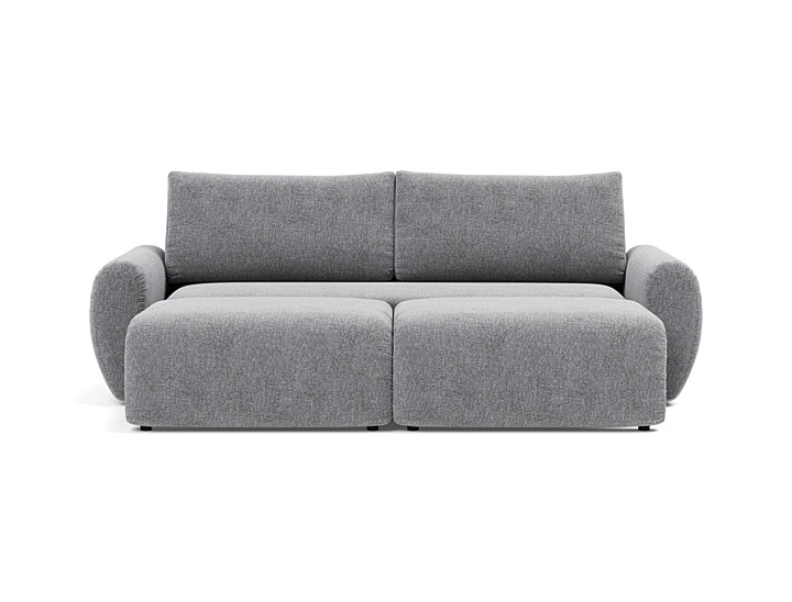 Canapea extensibila Norum cu brate rotunjite 145x200cm, tesatura la alegere