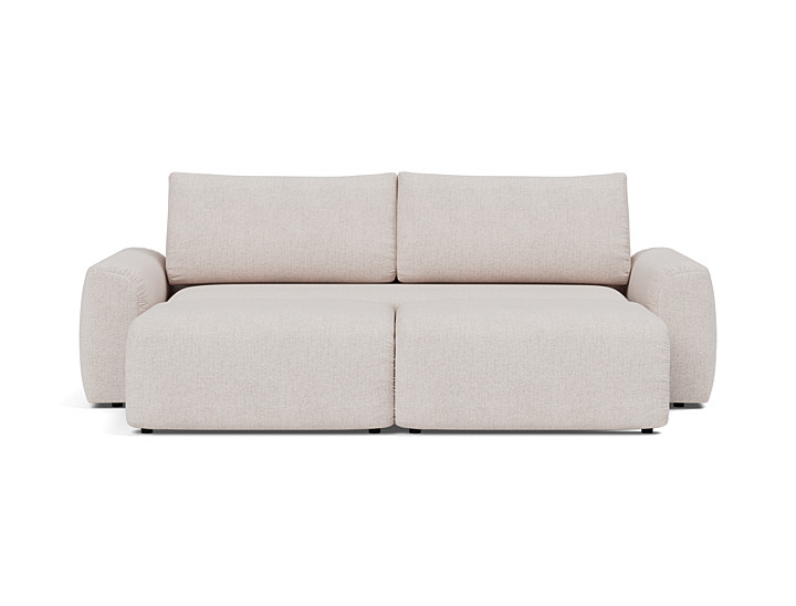 Canapea extensibila Norum cu brate masive 145x200cm, tesatura la alegere