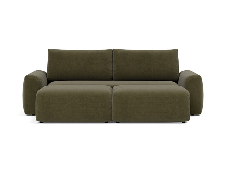 Canapea extensibila Norum cu brate masive 145x200cm, tesatura la alegere
