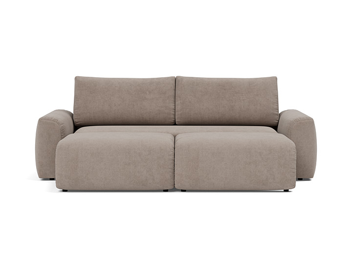 Canapea extensibila Norum cu brate masive 145x200cm, tesatura la alegere