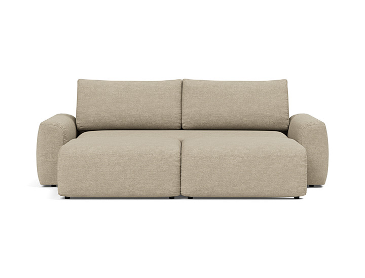 Canapea extensibila Norum cu brate masive 145x200cm, tesatura la alegere