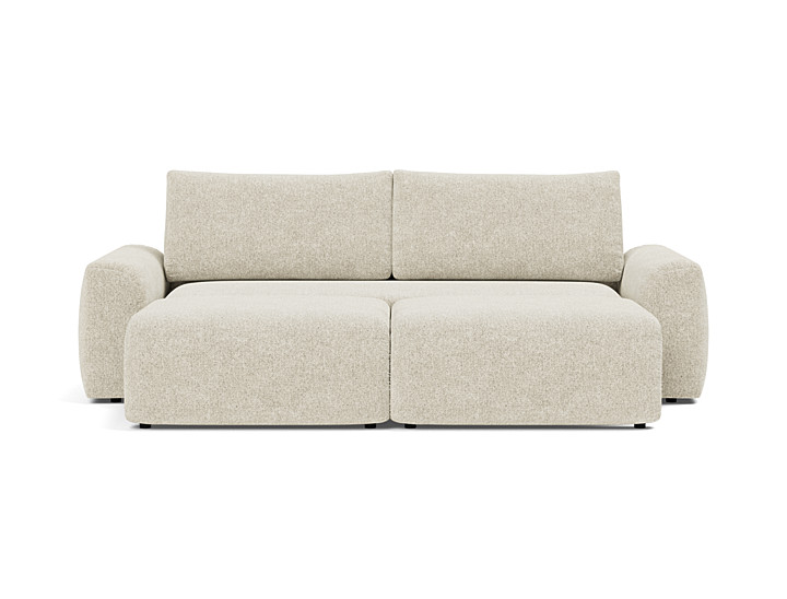 Canapea extensibila Norum cu brate masive 145x200cm, tesatura la alegere