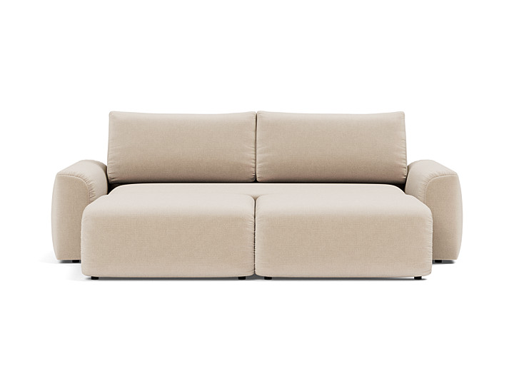 Canapea extensibila Norum cu brate masive 145x200cm, tesatura la alegere