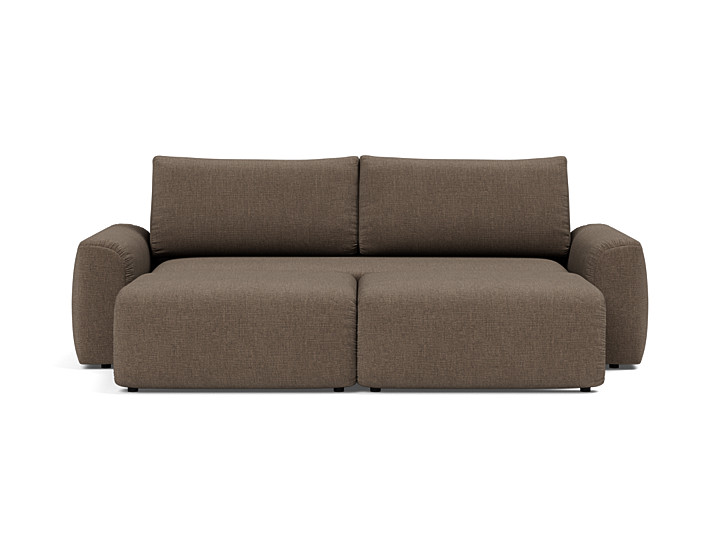 Canapea extensibila Norum cu brate masive Esina Cedar Brown 145x200cm