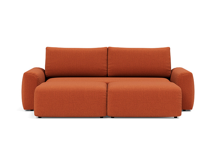 Canapea extensibila Norum cu brate masive 145x200cm, tesatura la alegere