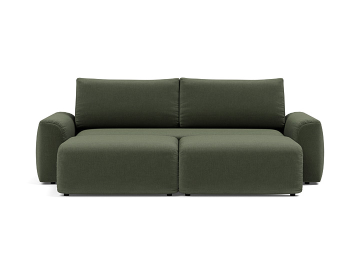 Canapea extensibila Norum cu brate masive 145x200cm, tesatura la alegere