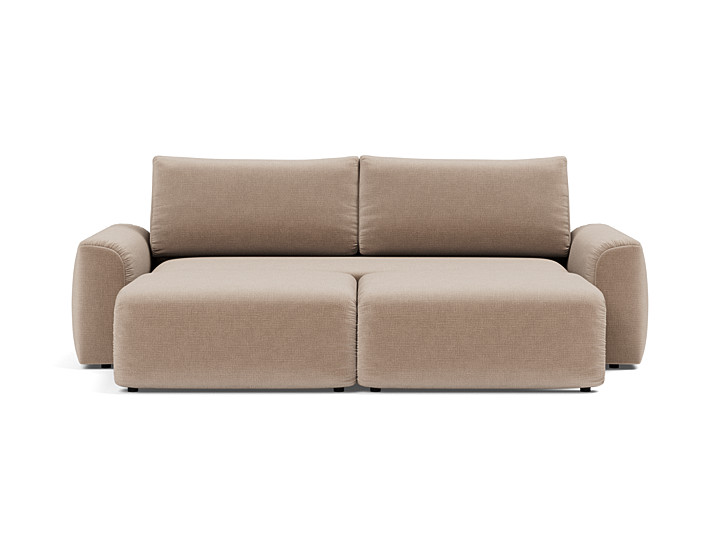Canapea extensibila Norum cu brate masive Esina Mocha 145x200cm
