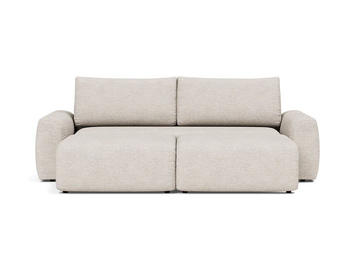 Canapea extensibila Norum cu brate masive 145x200cm, tesatura la alegere