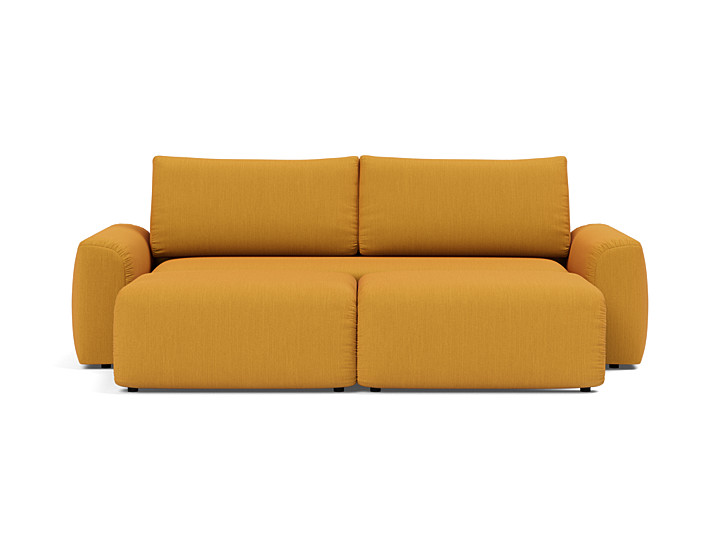 Canapea extensibila Norum cu brate masive 145x200cm, tesatura la alegere