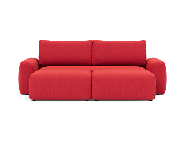 Canapea extensibila Norum cu brate masive 145x200cm, tesatura la alegere