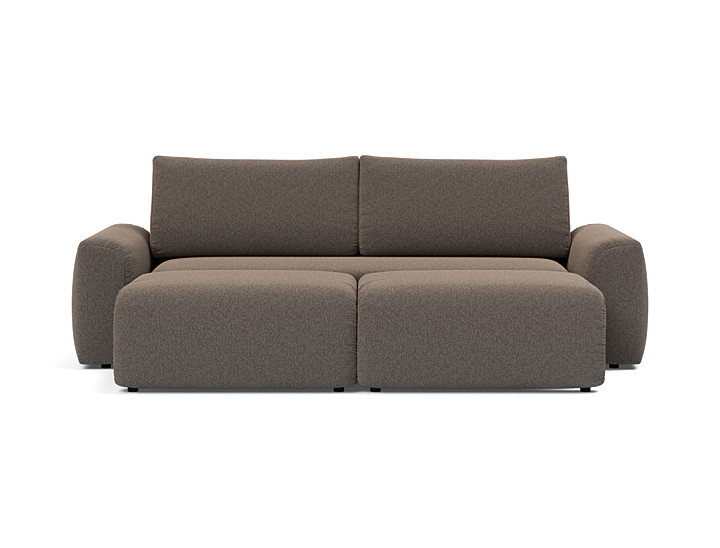Canapea extensibila Norum cu brate masive 145x200cm, tesatura la alegere