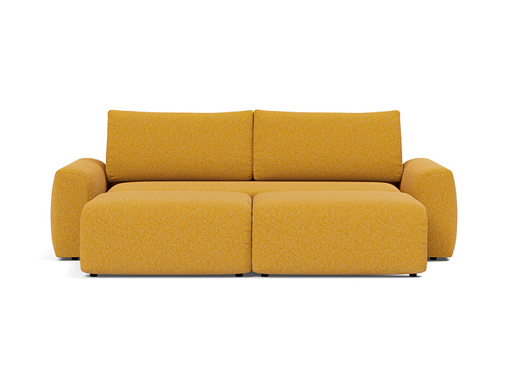 Canapea extensibila Norum cu brate masive 145x200cm, tesatura la alegere