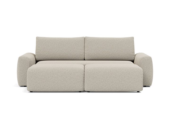 Canapea extensibila Norum cu brate masive 145x200cm, tesatura la alegere