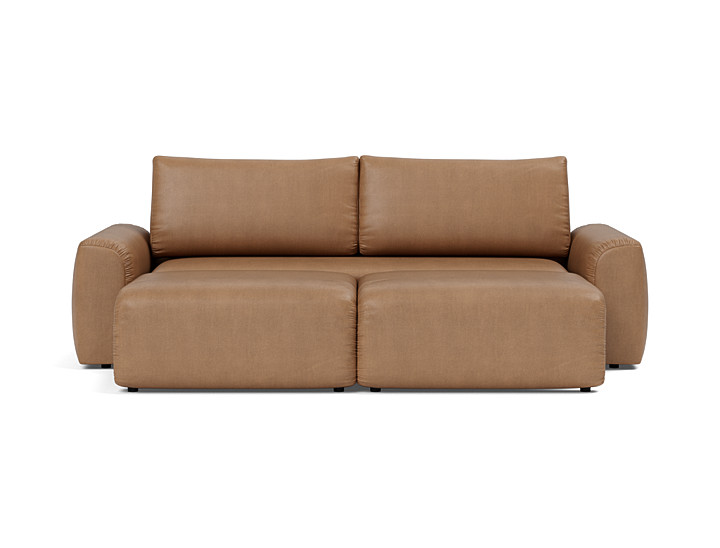 Canapea extensibila Norum cu brate masive 145x200cm, tesatura la alegere