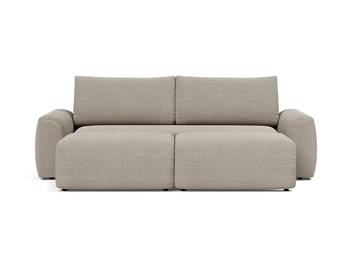 Canapea extensibila Norum cu brate masive 145x200cm, tesatura la alegere