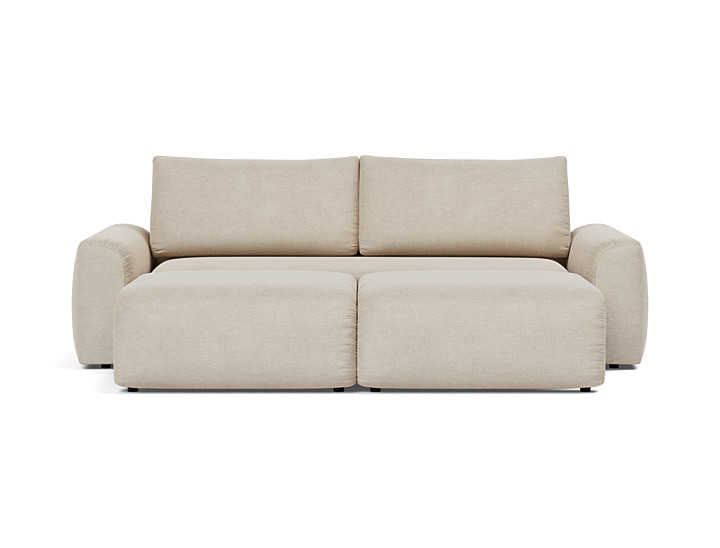 Canapea extensibila Norum cu brate masive 145x200cm, tesatura la alegere