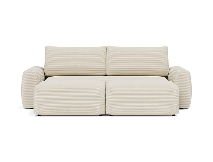Canapea extensibila Norum cu brate masive 145x200cm, tesatura la alegere