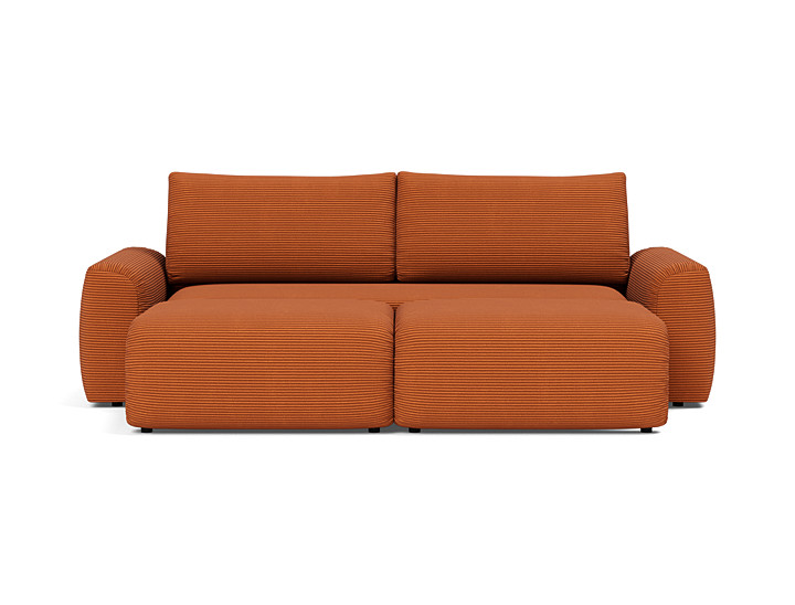 Canapea extensibila Norum cu brate masive 145x200cm, tesatura la alegere