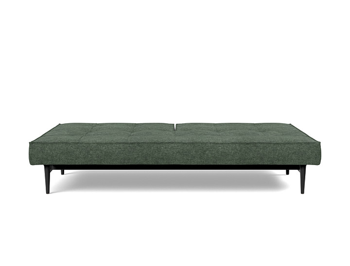 Canapea extensibila Splitback Styletto Black Wood 115x210cm, tesatura la alegere
